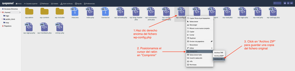copia del archivo