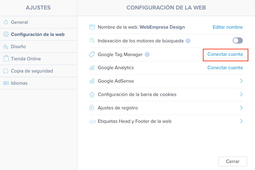 Conectar cuenta