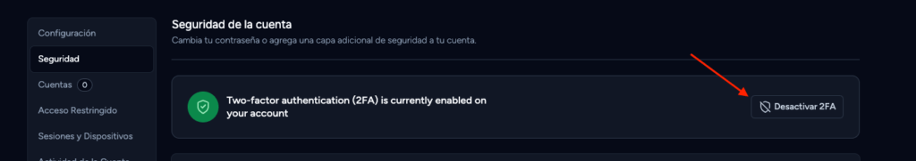 desactivar