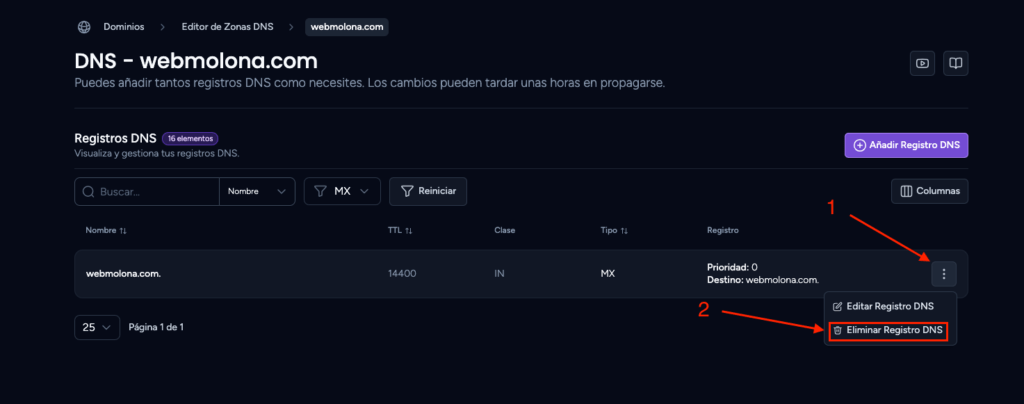 eliminar mx