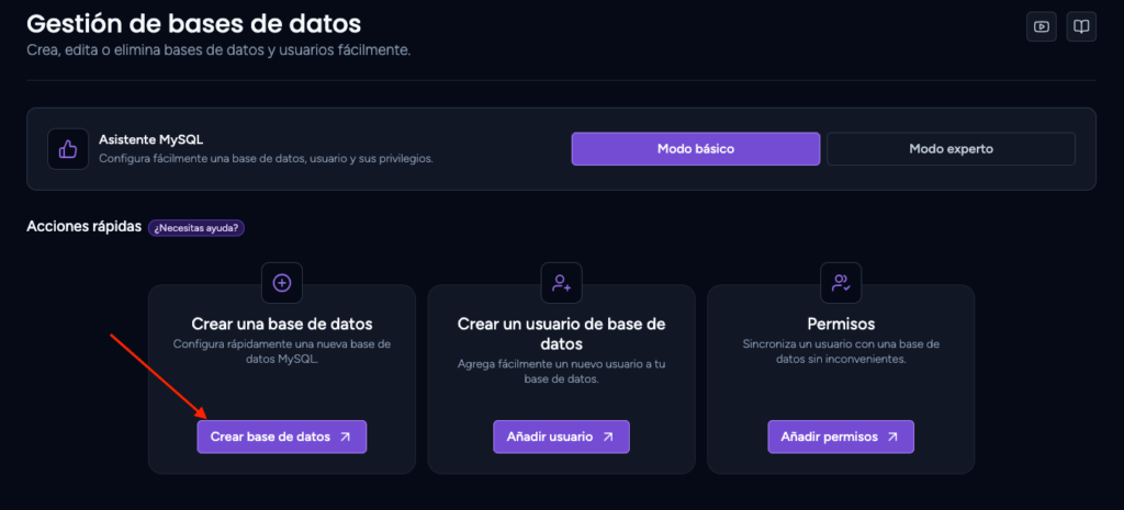 crear bd crear bd