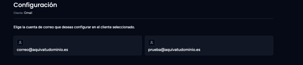 escoger correo