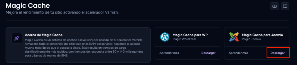 magic cache Joomla
