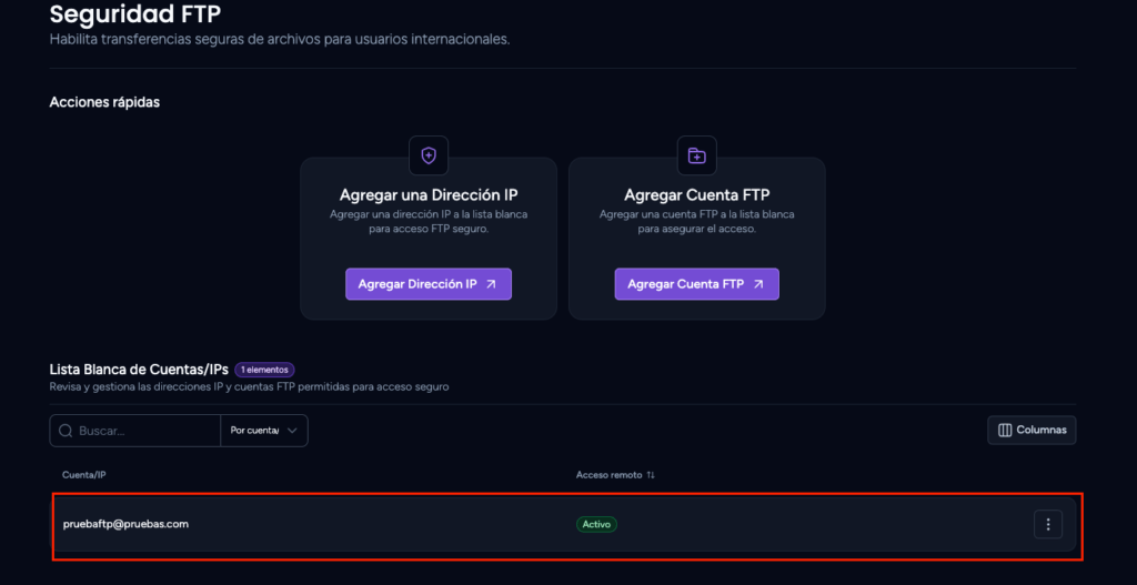 lista ftp permitidos