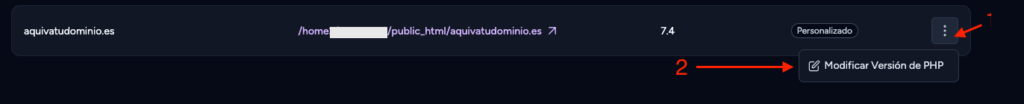 modificar la versión modificar la version