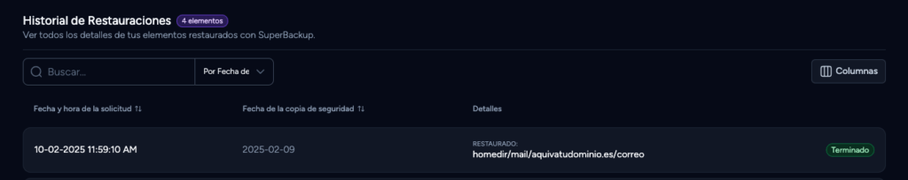 fin correos
