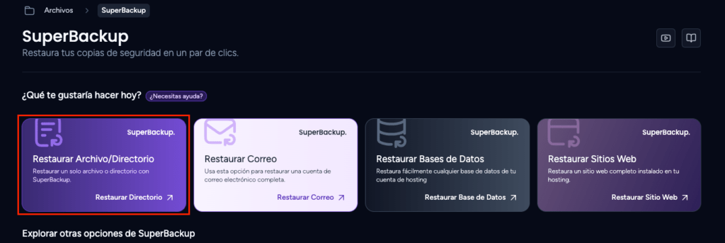 restaurar archivos