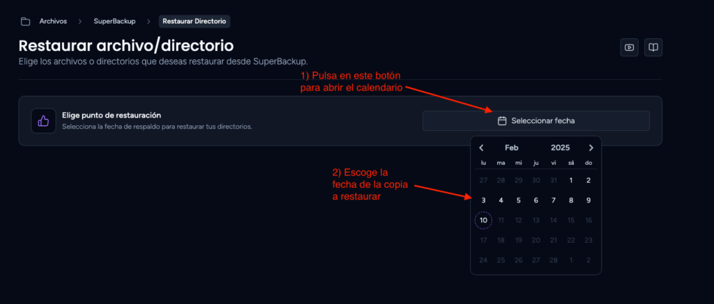fecha archivos