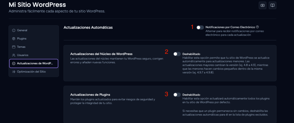 actualizaciones