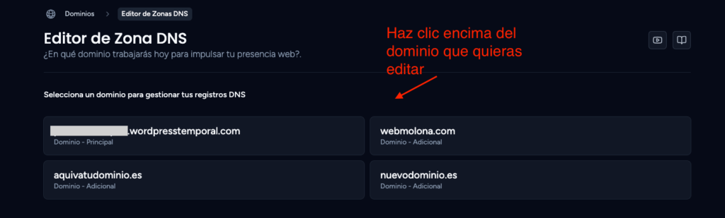 listado dominios