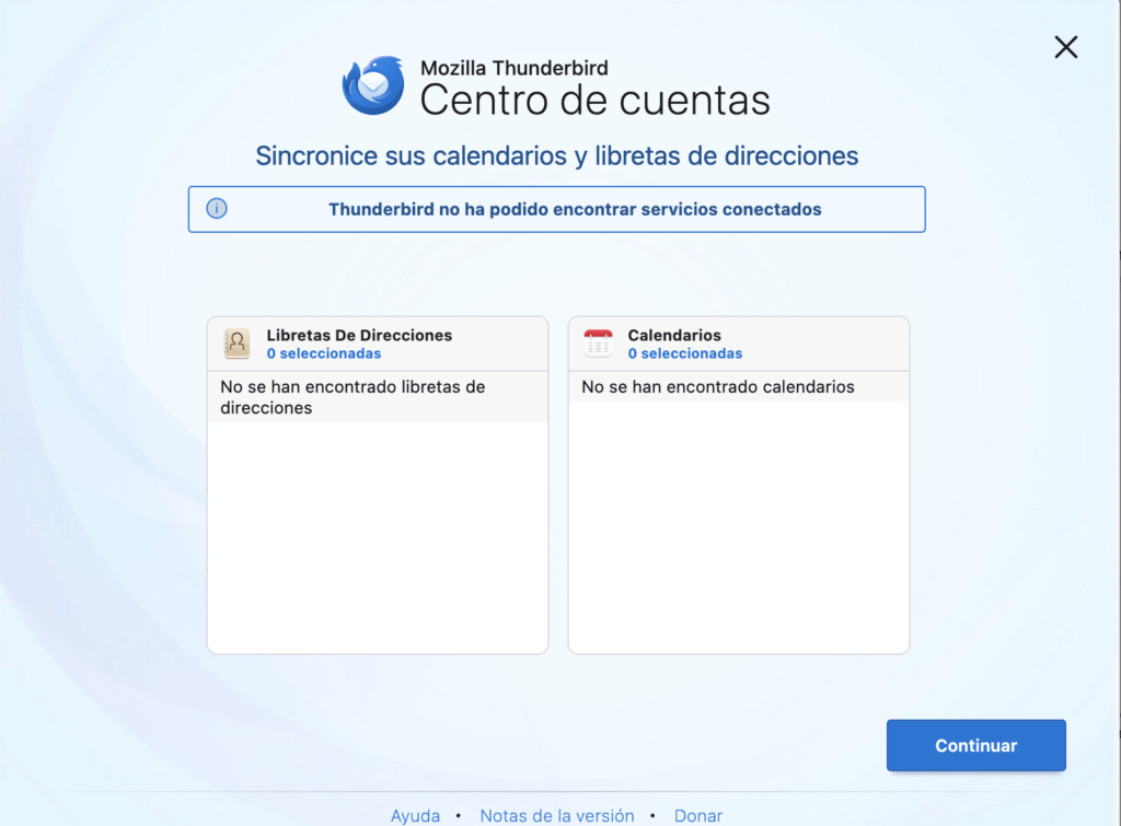 sincronizacion de cuentas