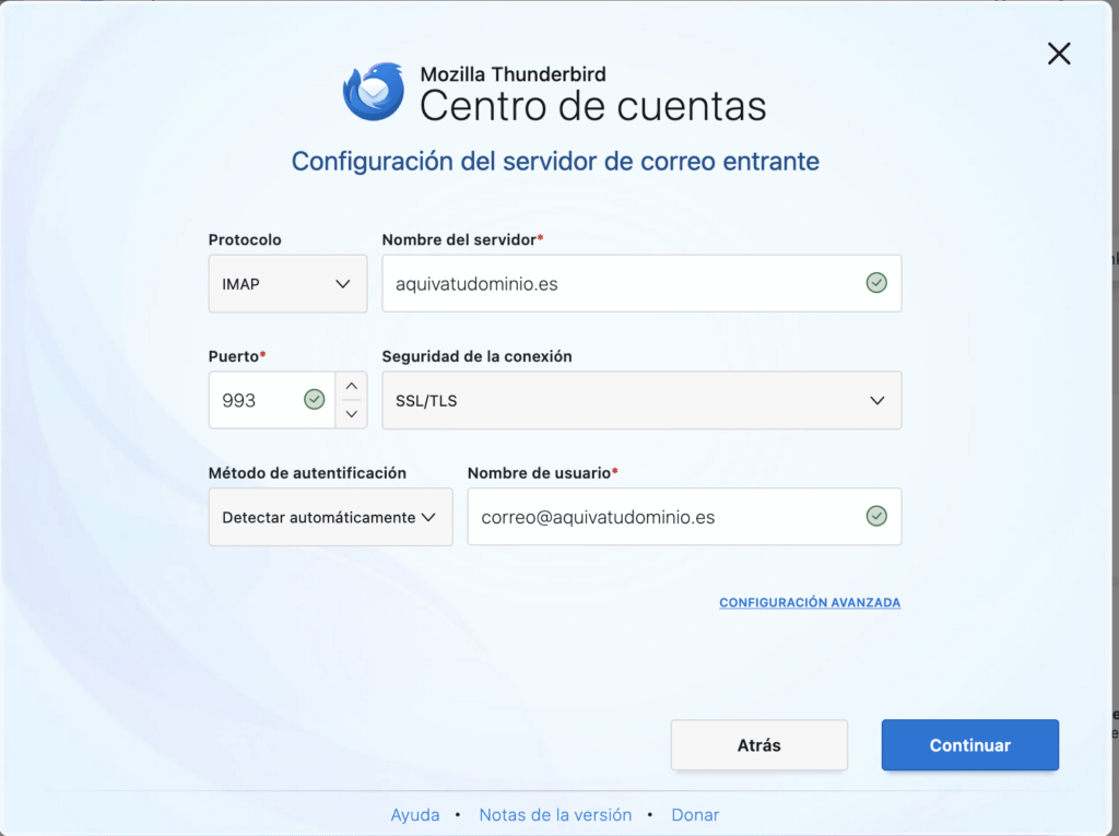 servidor de entrada