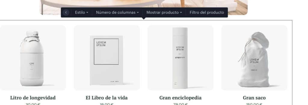 Diseño de la lista