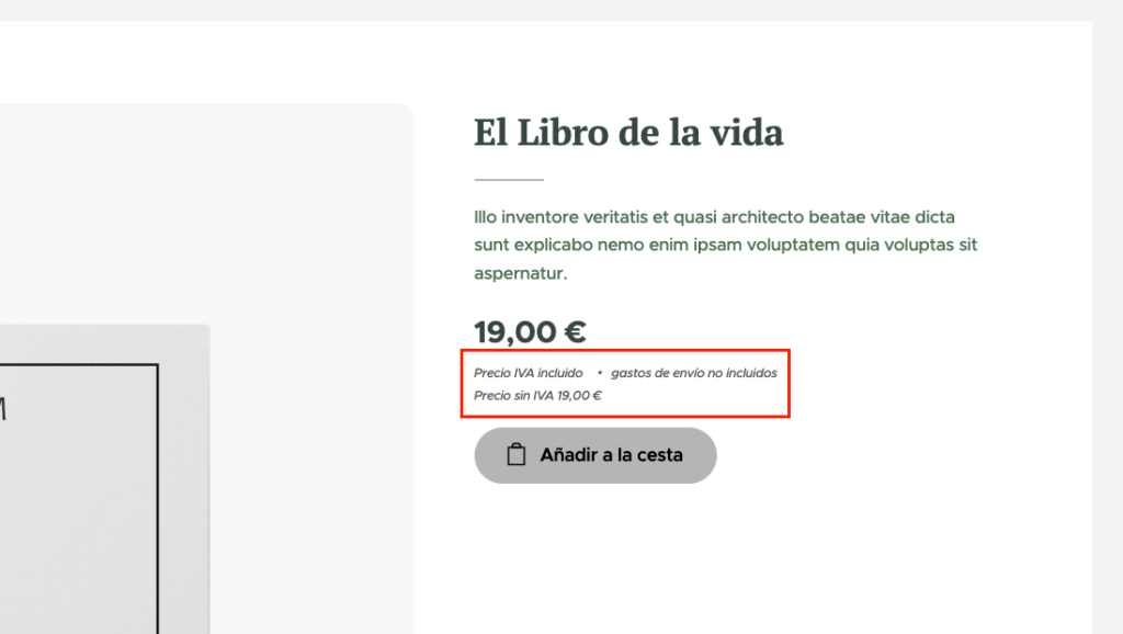 precio iva incluido