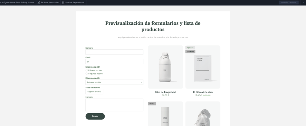 estilo formulario estilo formulario