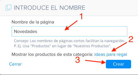 Pagina novedades