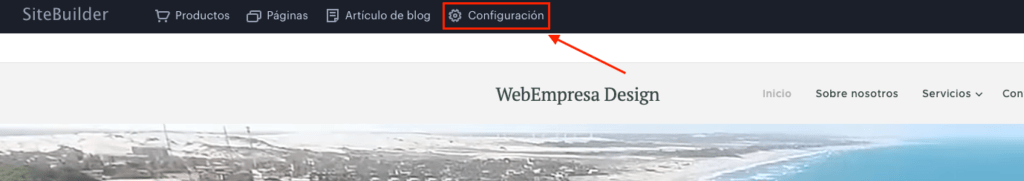 configuración