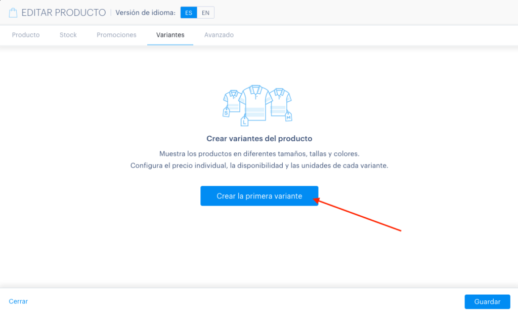 crear primera variante