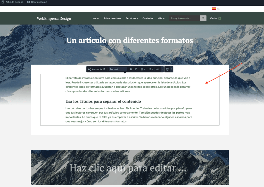 editar el artículo