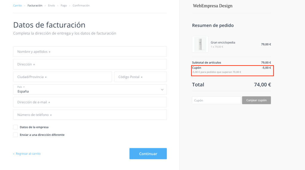 descuento pedidos superiores x cantidad descuento pedidos superiores a x cantidad