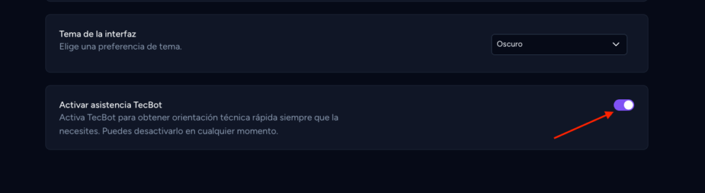 desactivar tecbot