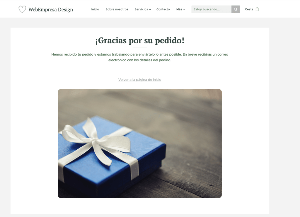 gracias por su pedido
