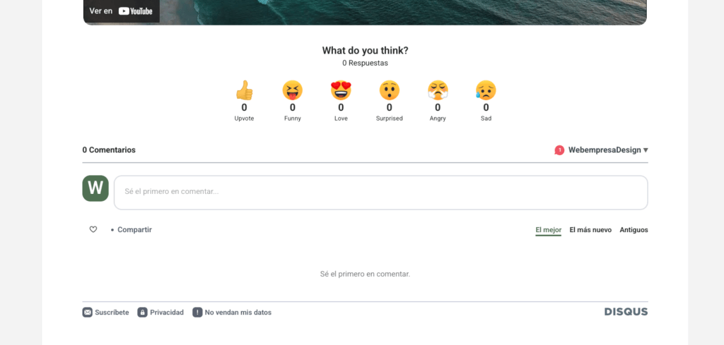 disqus en el sitio