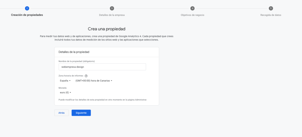 crear una propiedad