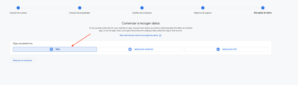 comenzar a recoger datos